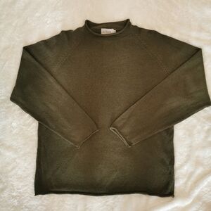 J. Crew Olive Green Crewneck Sweater